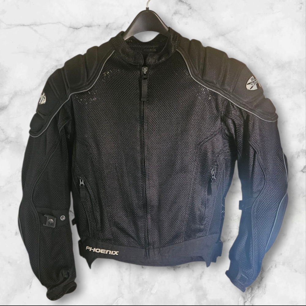 Joe Rocket Phoenix Mesh Motorcycle Jacket Men’s M Black Armored Riding Gear